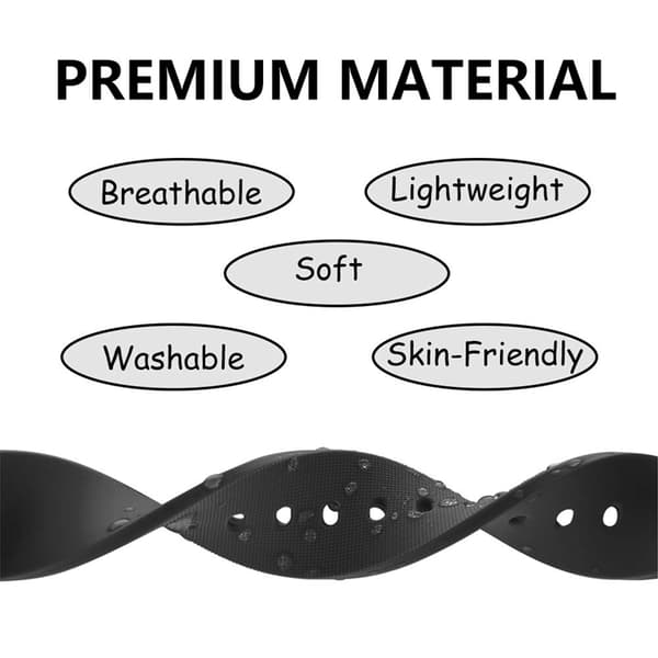 Universal urrem 16 mm Silikone Black