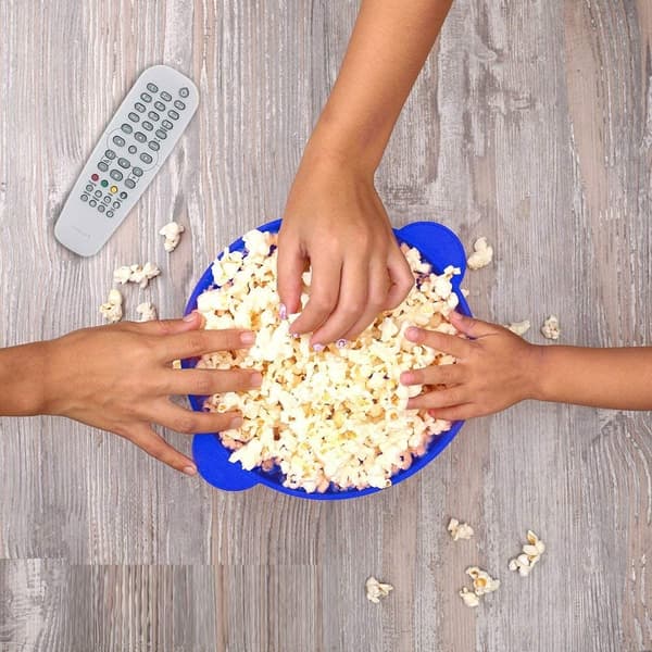 Popcornskål silikone foldbar Blue