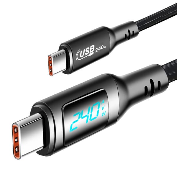 USB-C til USB-C-kabel: 240W, 480 Mbps dataoverførsel 1 m