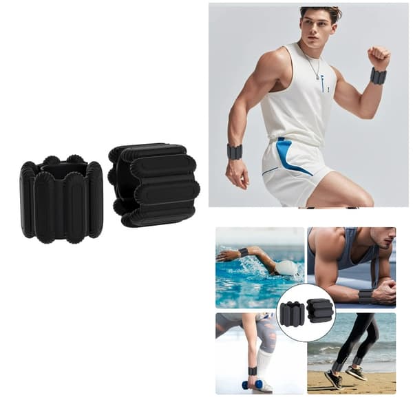 Silikonviktade armband (2 lbs par) för träning
