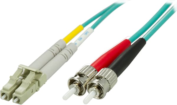 OM3 Fiber cable, LC - ST, duplex, multimode, 50/125, 3m