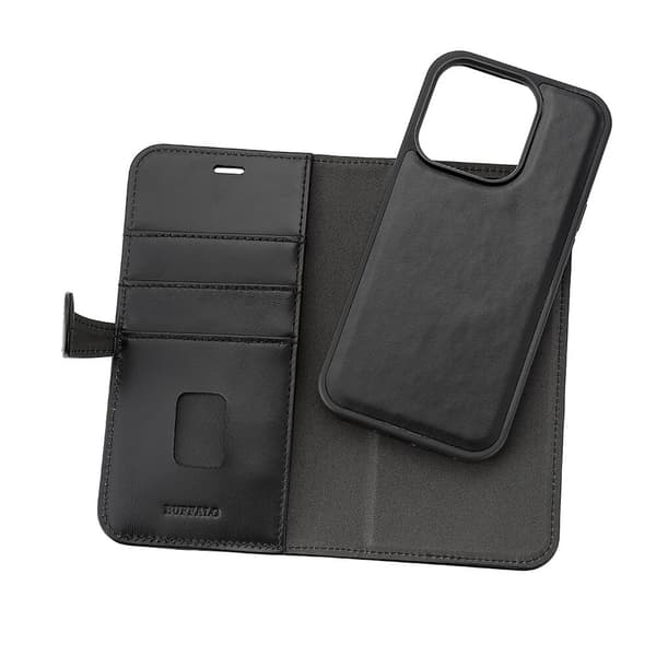 Wallet 2-i-1 3 Kort MagSeries Sort - iPhone 15 Pro