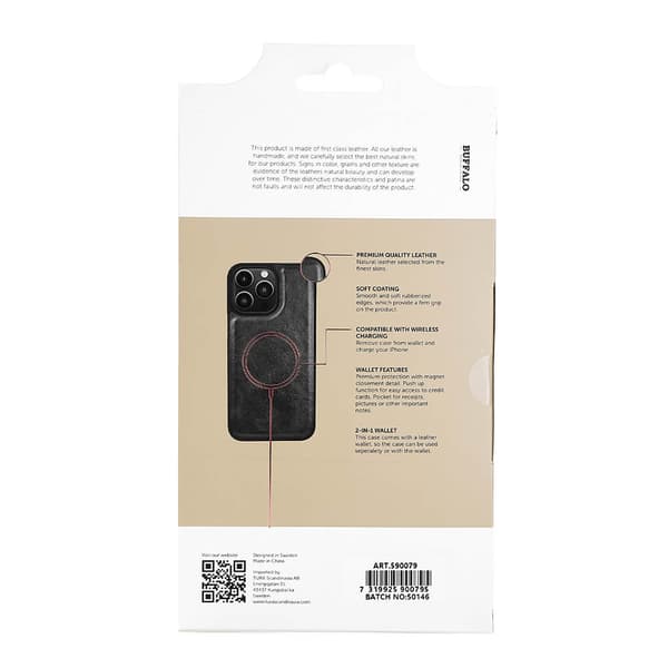 Lommebokdeksel iPhone 14 Pro Max Svart