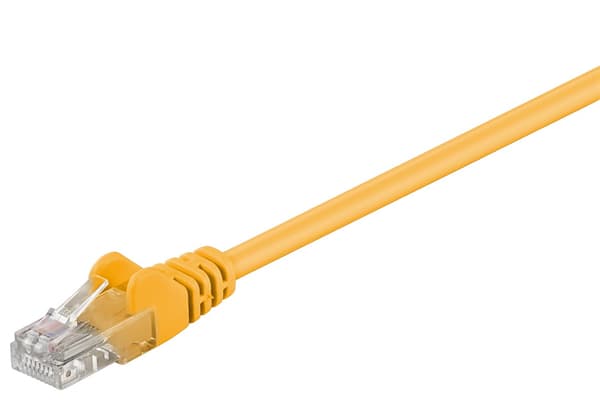 Netværkskabel CAT 5e, U/UTP, gul, 2 m
