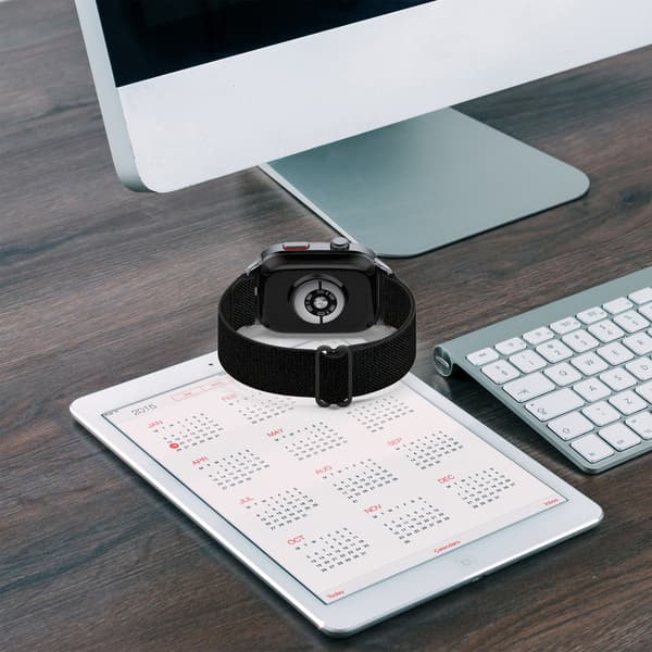 Huawei Watch D2 Nylon Elastisk Bånd: Justerbar & Vevd Stropp Black