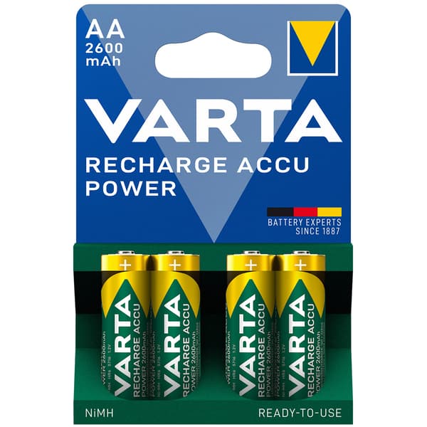 Oppladbart batteri AA 2300 mAh 4-pakning