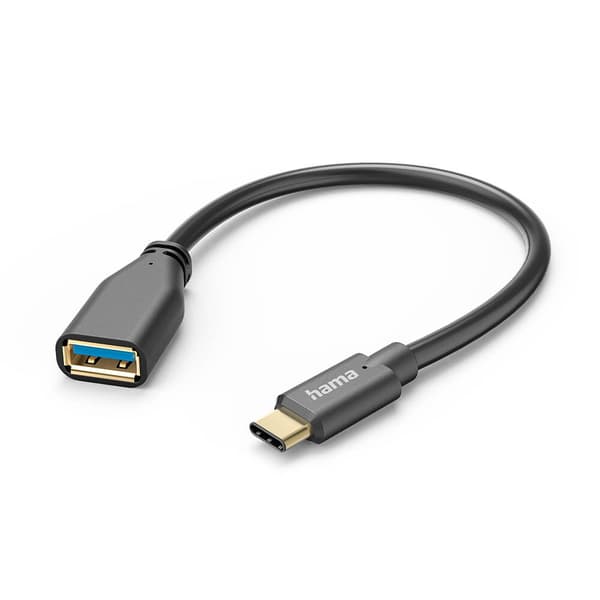 Adapterkabel USB OTG USB-C til USB-A Sort