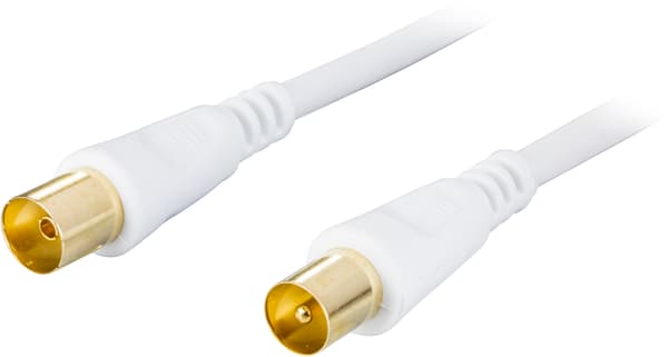Antenna cable, 75 Ohm, gold-plated connectors, 10m