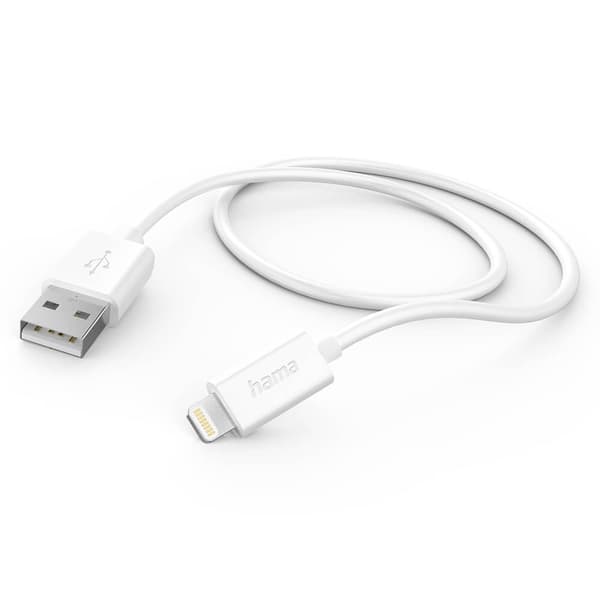 Ladekabel USB-A till Lightning Hvit 1.0m