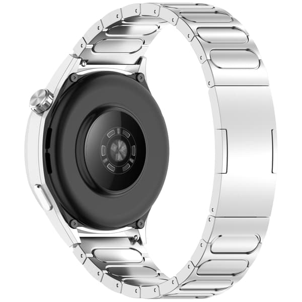 Titanium klockarmband för 22 mm Smartwatch Silver Folding Clasp