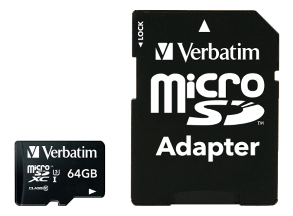 PRO microSDXC U3 m. adapter 64GB