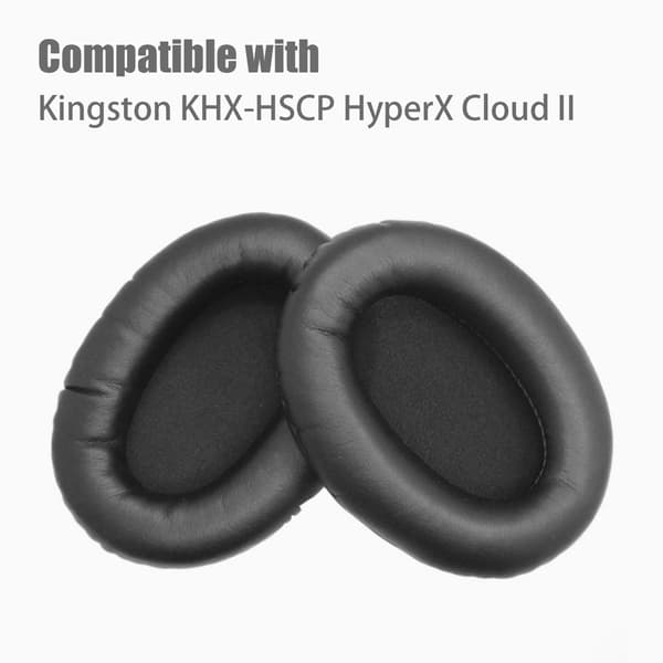 Øreputer for Kingston KHX-HSCP HyperX Cloud II Black ProteinleatherEarpads