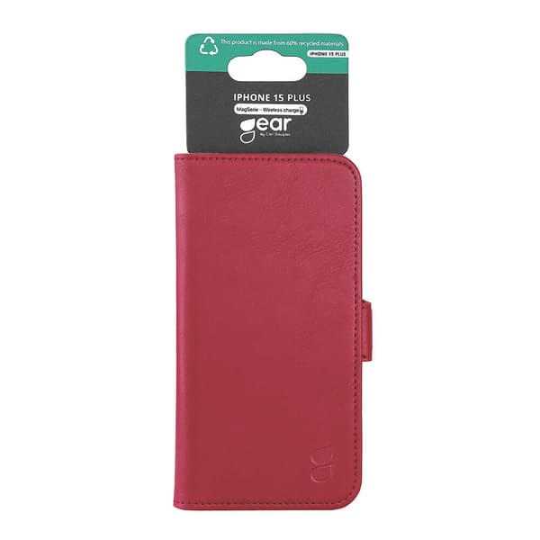 Wallet Case 3 kortrum Magseries Dyb Rød - iPhone 15 Plus