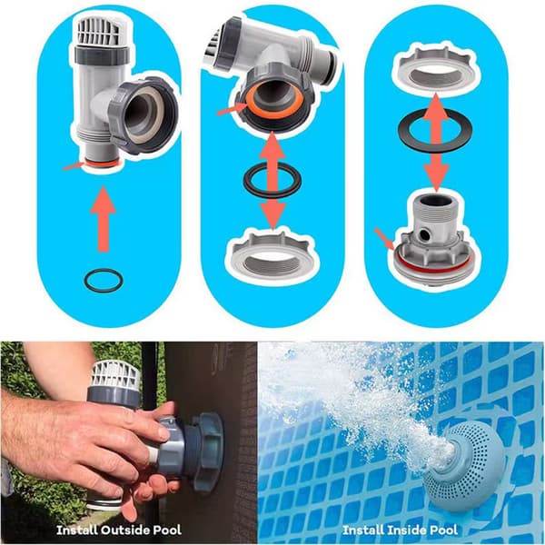 Gummipakninger til Intex poolstolper, 2-pak