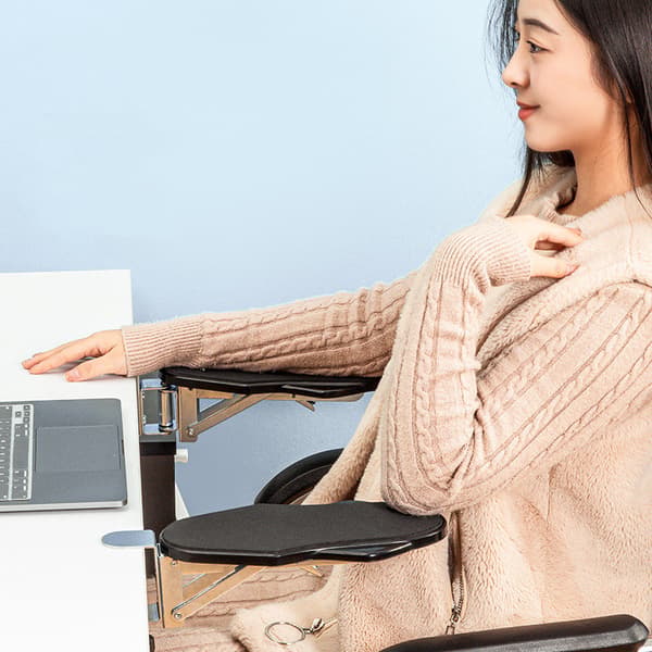 Datorarmstöd, Armbågshållare för Skrivbord Black Model Foldable / Rotatable