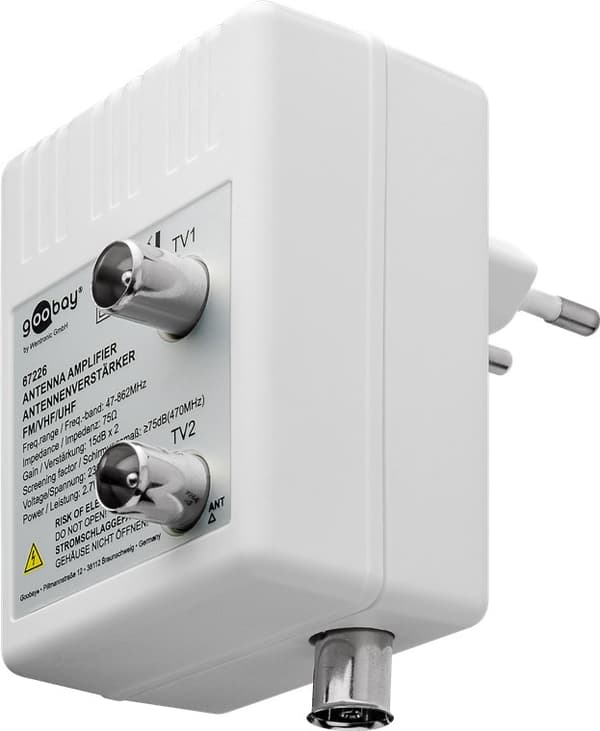 Kahden laitteen antennivahvistin (DVB-T / DVB-T2 / DVB-C)