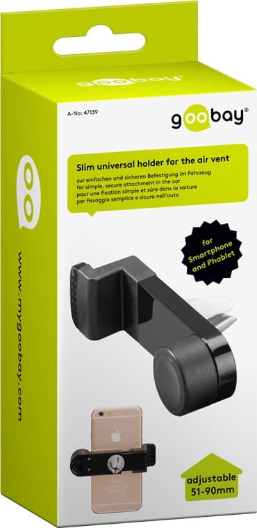 Ventilationshållare bil universell Slim