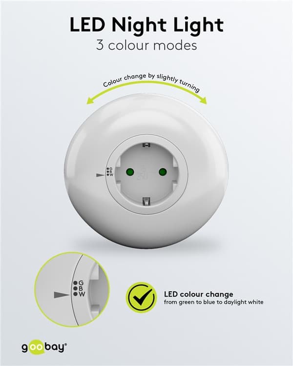 LED-nattlys for stikkontakt