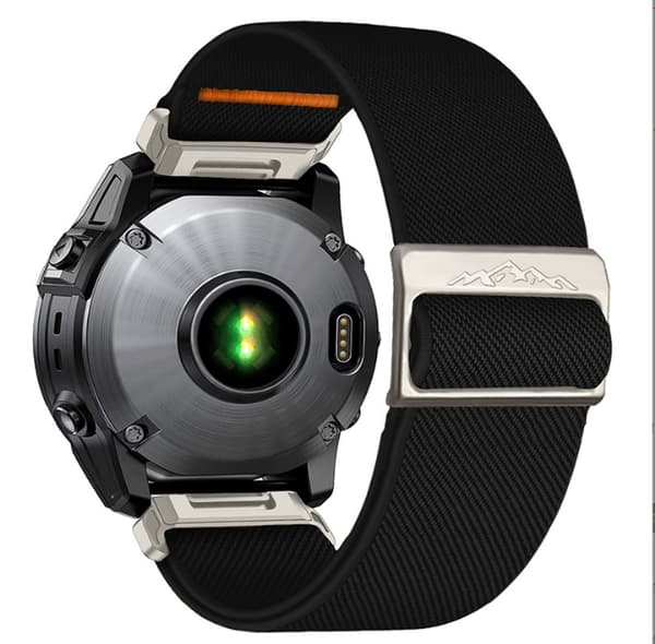 Nylon elastisk urrem til Garmin Descent MK3i Black 26mm