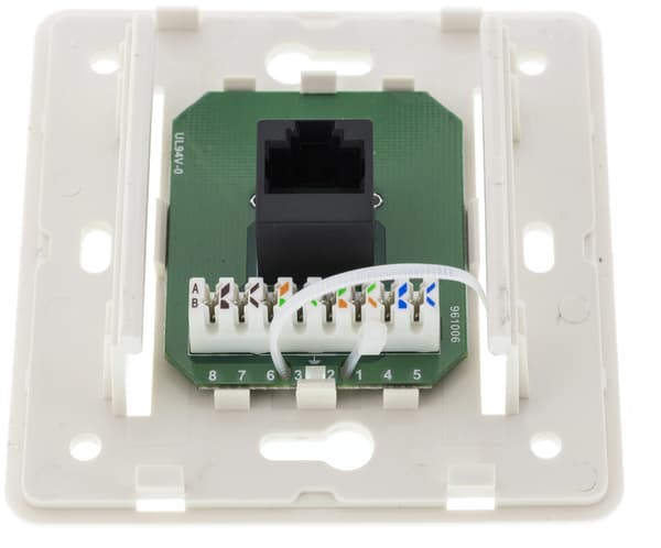 Wall socket, surface-mounted UTP 1xRJ45, Cat6, white