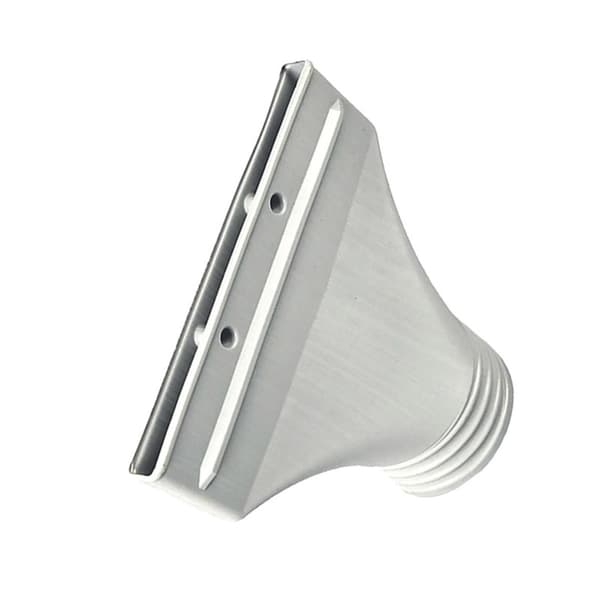 Bærbar AC slangeforbindelse 11cm flat-til-rund adapter til telt, vindue og bil – grå ABS, kompakt, nem montering