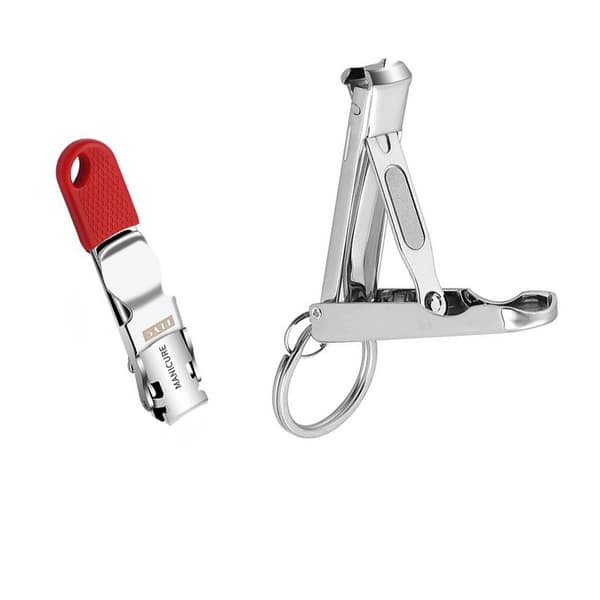 Mini Negleklipper + Flip Negleklipper Sett i Rustfritt Stål