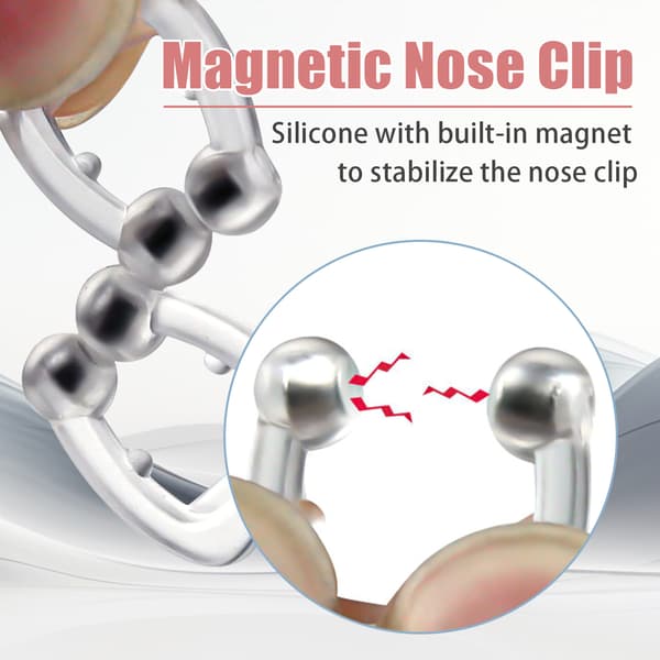 Magnetisk anti-snorke næseklemme Silikone 2-pack