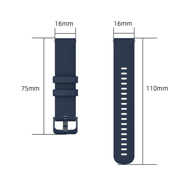 Silikonarmbånd 16 mm DarkBlue