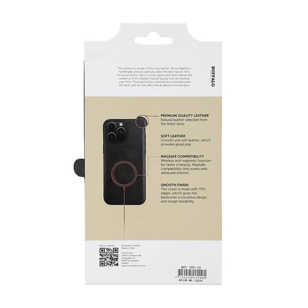 Cover Læder Magseries - iPhone 15 Pro Max Sort