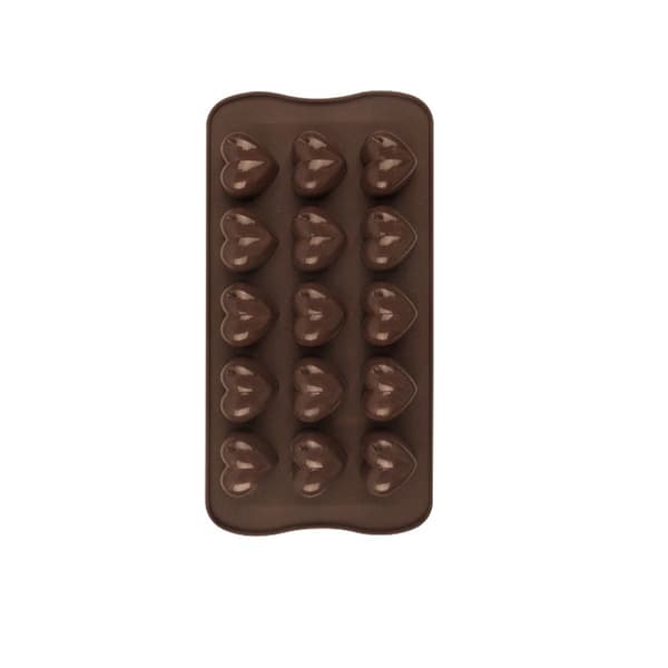 2-delt silikone hjerteformet chokoladebageform - perfekt til gør-det-selv godbidder