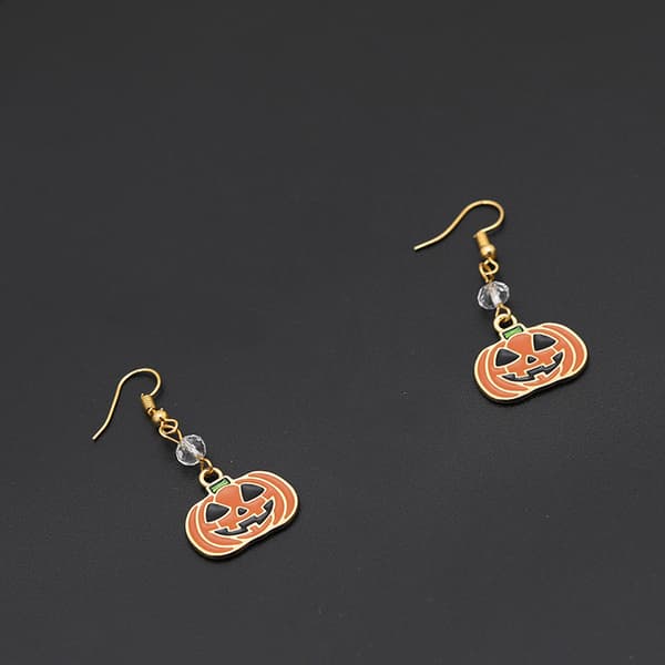 Halloween øreringe med græskar Yellow