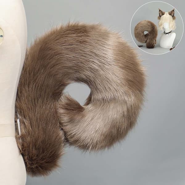 Ruskea pehmolelu orava Chitty Tail Cosplay asu ja asusteet