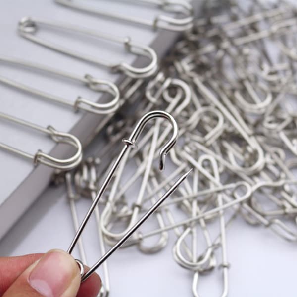 Förtjockad Säkerhetsnål 45 mm, 50-pack Silver