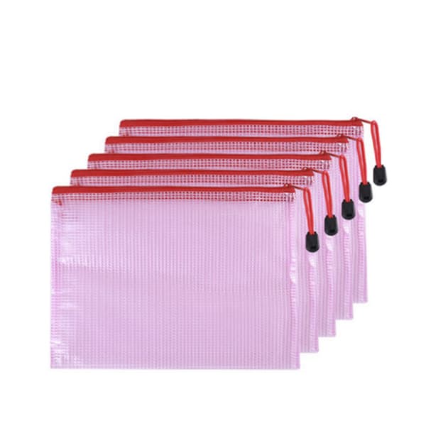 A4 dokumentpåsar plastfickor 12-pack Red