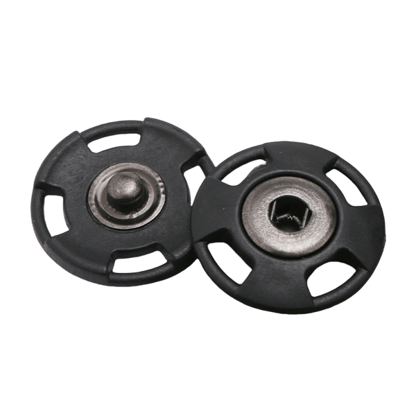 Transparenta Tryckknappar - 25 mm, 10 st Black