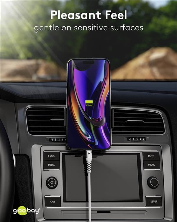 Lightning-USB-A supersoft textilkabel med metallkontakter, 2 m, vit
