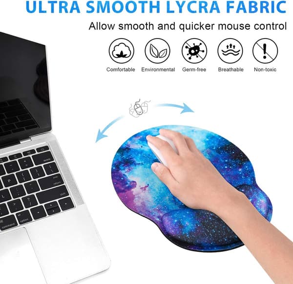 Musematte med ergonomisk håndleddsstøtte MultiColor