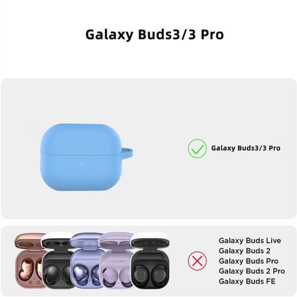 Silikoneetui til Samsung Galaxy Buds 3/3 Pro Blue