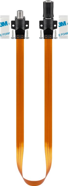 Vattentät SAT-fönstergenomföring, extremt platt (0,3 mm)