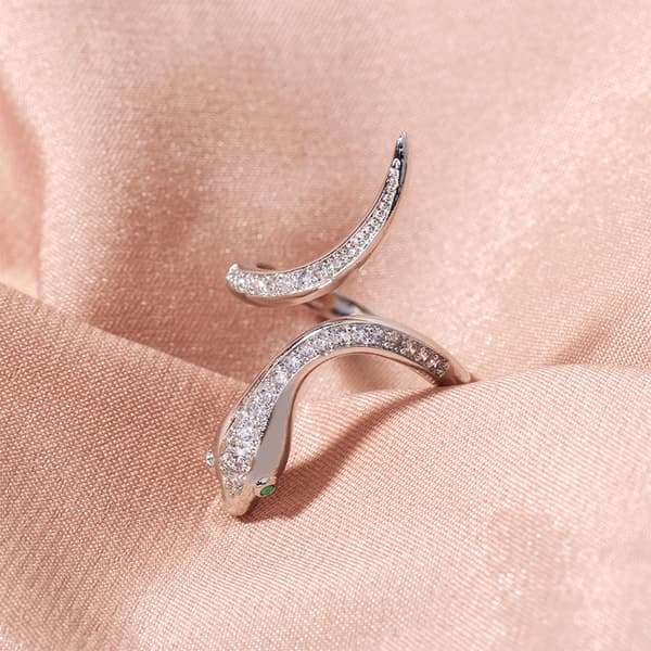 Sølv slangeformet ring Silver