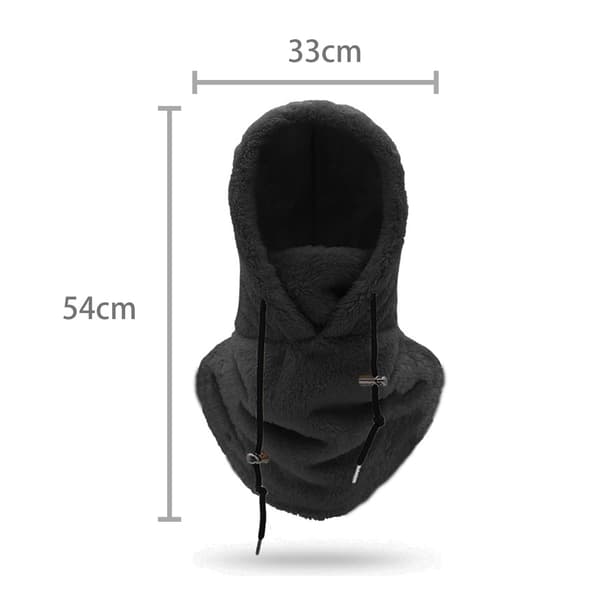 Balaclava vinter ansigts- og halsmaske Black M