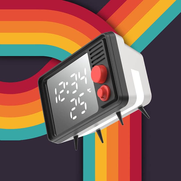 Højttaler Vækkeur Retro TV