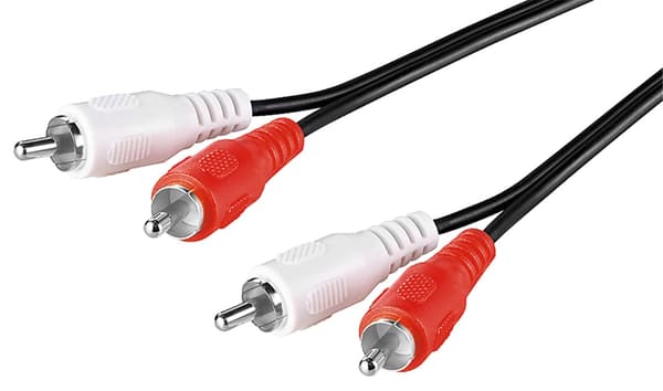 Stereotilslutningskabel 2x RCA