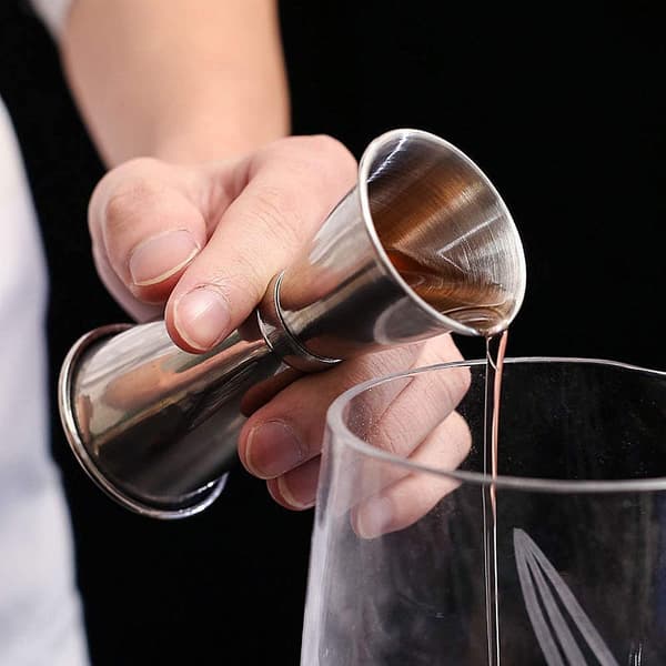 Cocktailsæt Dobbelt shaker Rustfrit stål Sølv 10 dele