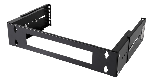 19" wall mount adjustable depth, 2U, 15kg load, steel, kit