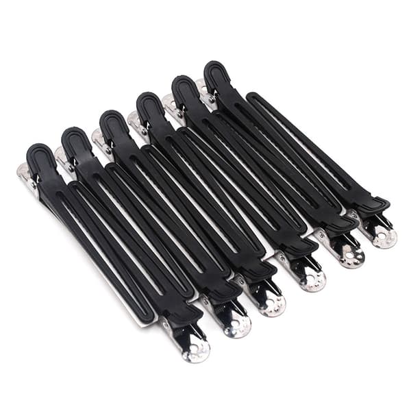 Ank-näbb hårklämmor - Säker styling, svart zinklegering (12-pack)