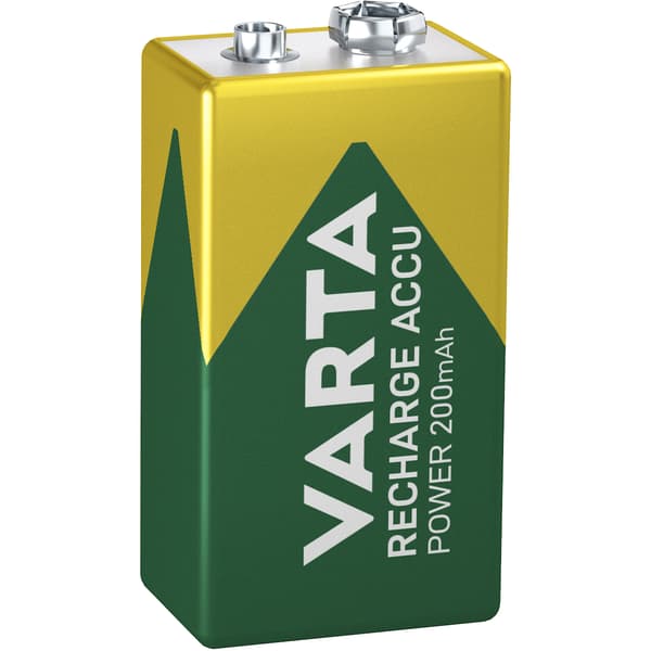 Oppladbart batteri 9V 200 mAh 1-pakning