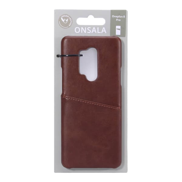 Mobilskal Oneplus 8 Pro Kortfack Brun