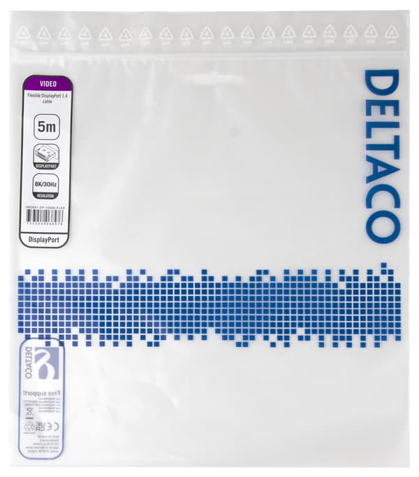 DisplayPort DP1.4 Flex cable, 5M, black