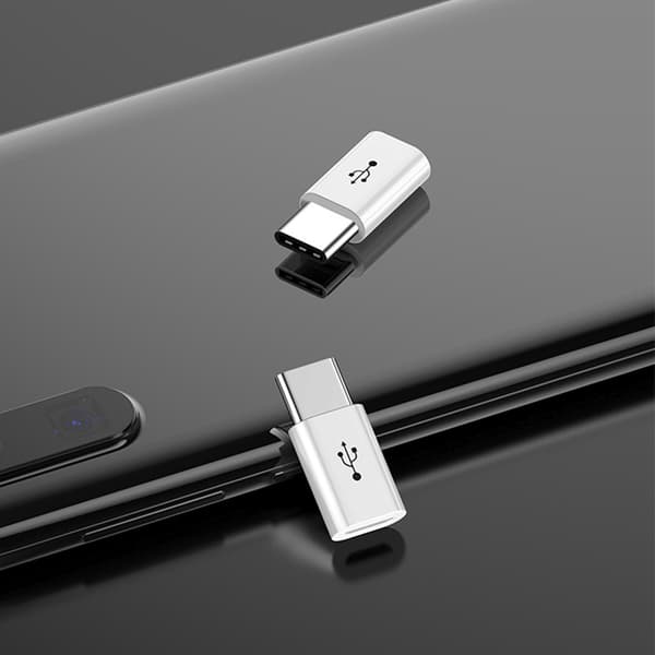 2-pakning Kort Android til USB-C-adapter Black